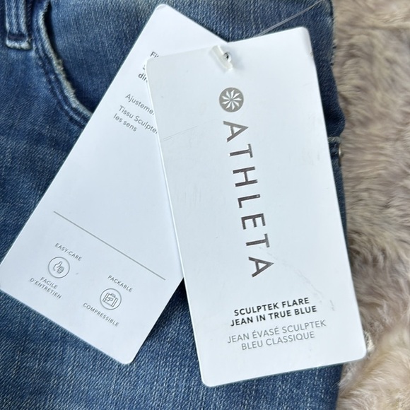 Athleta Sculptex | True Blue Flare Jeans, Size 14 T, NWT - Picture 6 of 14